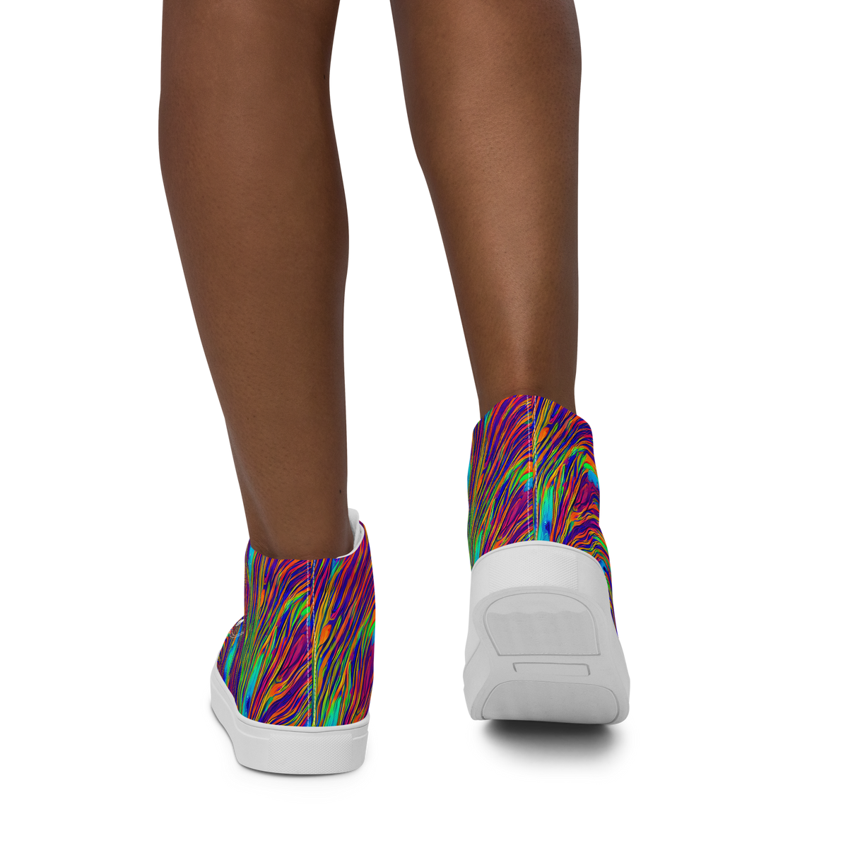 Women's High Top Canvas Shoes - Lux Waves