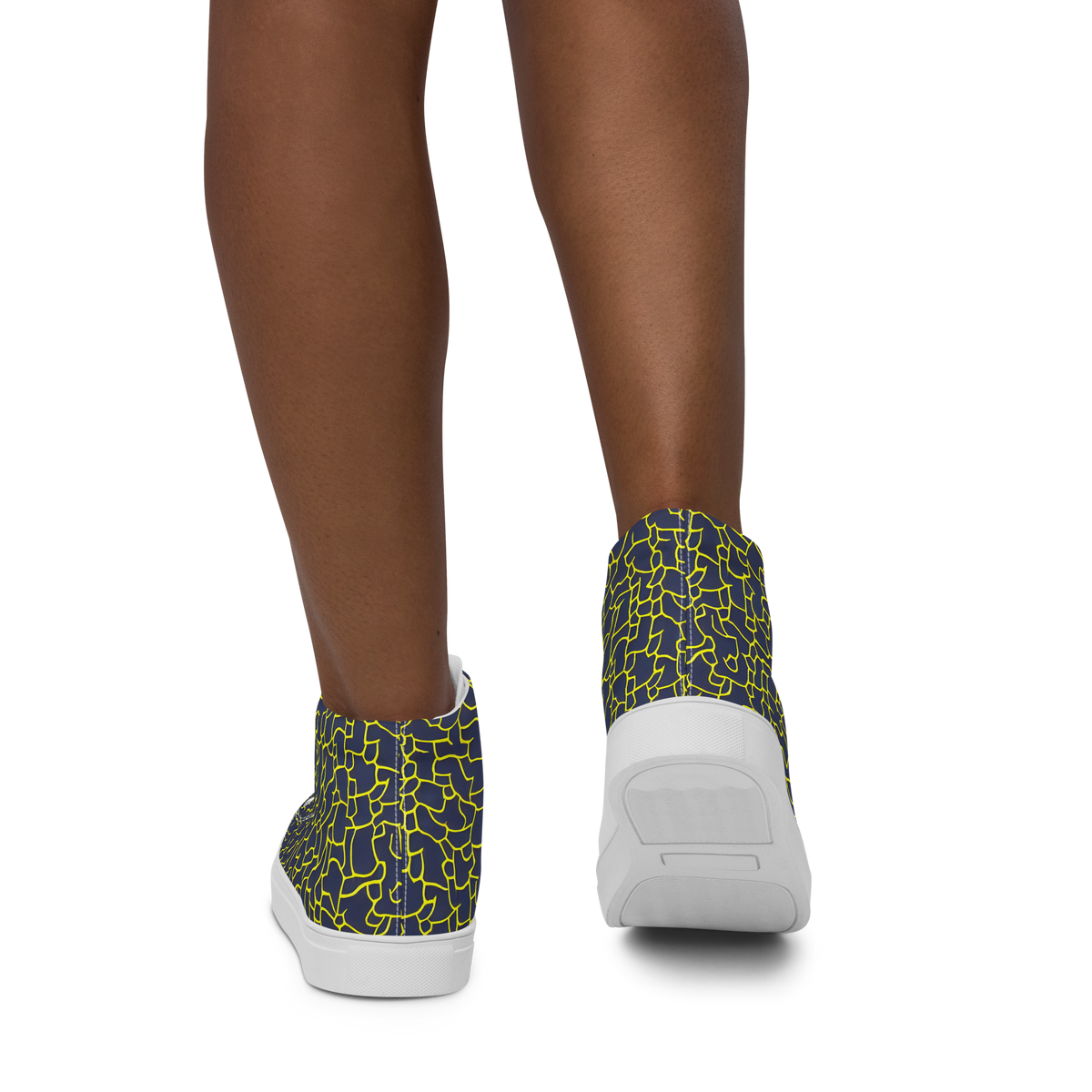 Women's High Top Canvas Shoes - Nightshade Maze