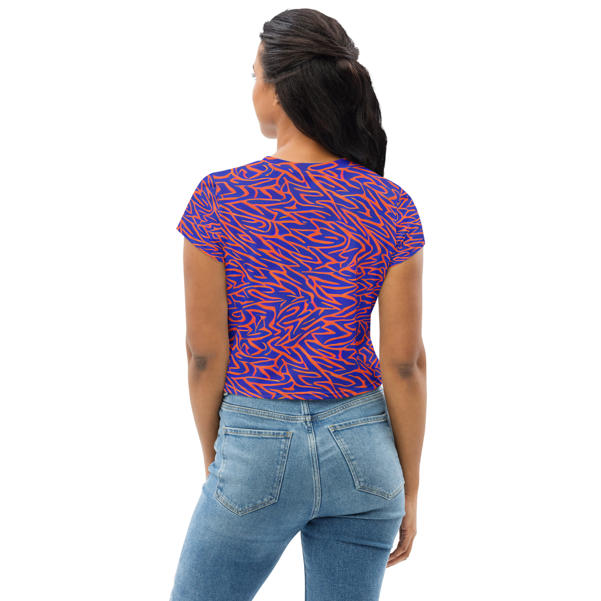Women's Crop Tee - Sapphire Swirl