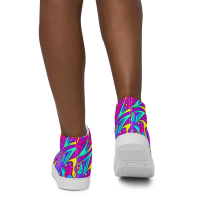 Women's High Top Canvas Shoes - Nebula Radiance