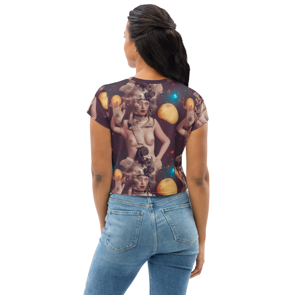 Women's Crop Tee - Nebula Siren