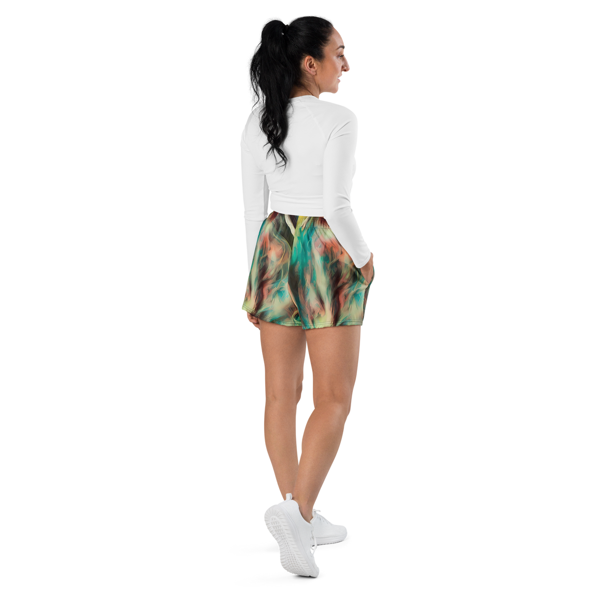 Women’s Athletic Shorts - Enchanted Fusion