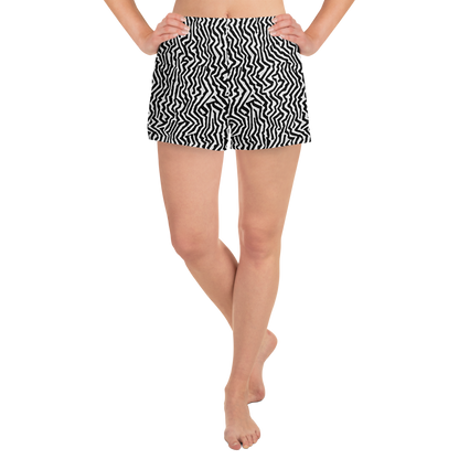 Women’s Athletic Shorts - Static Swirl