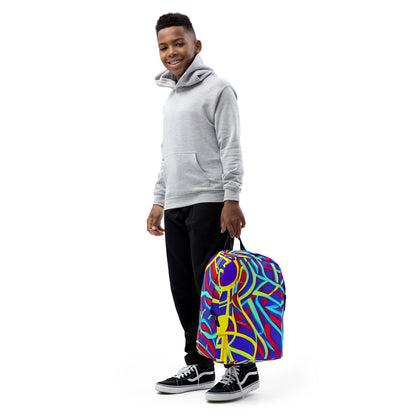 Minimalist Backpack - Neo-Grid Rhapsody