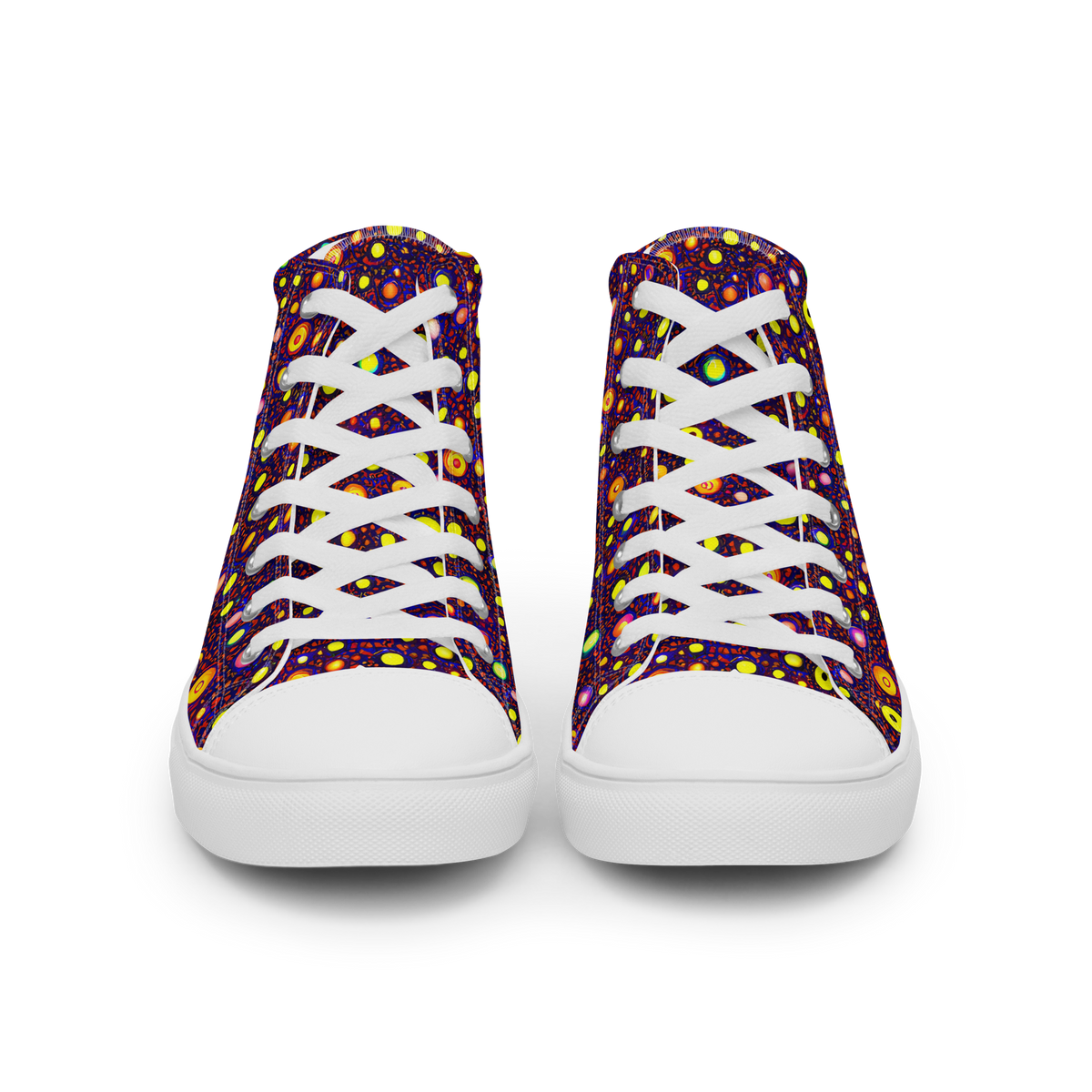 Women's High Top Canvas Shoes - Cosmic Dotscape