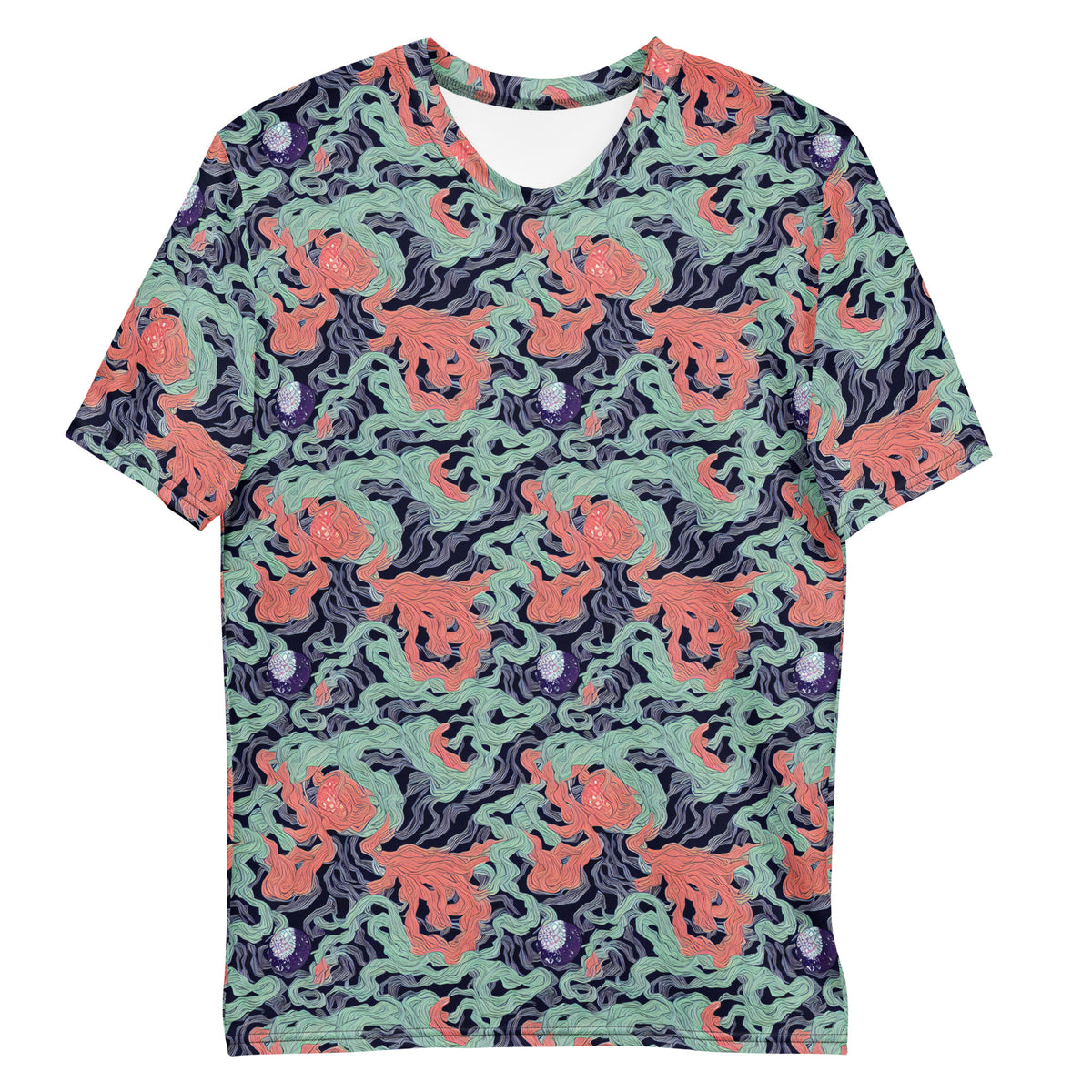 Men's Crew Neck T-Shirt - Cosmic Coral