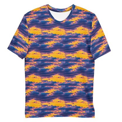 Men's Crew Neck T-Shirt - Aubergine Clouds