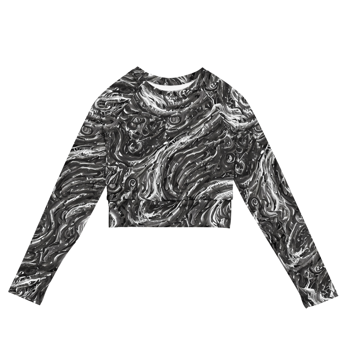 Long Sleeve Crop Top - Nebulous Night