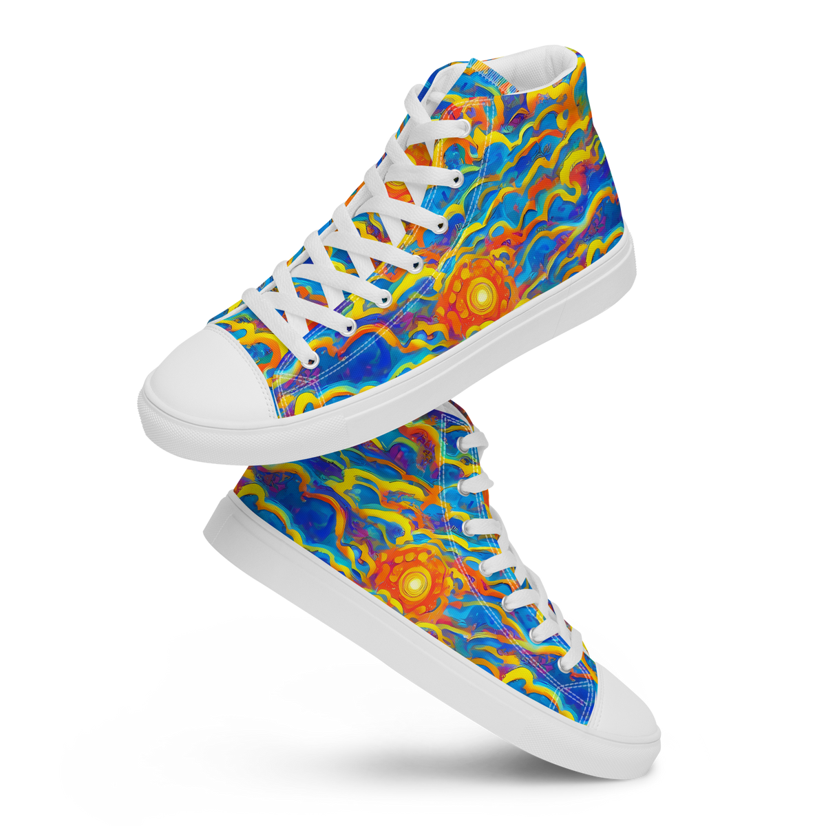 Men's High Top Canvas Shoes - Chroma Ripple