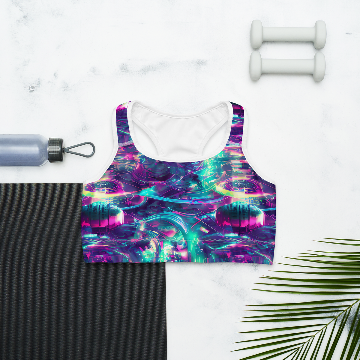 Sports Bra - Synthwave Surge