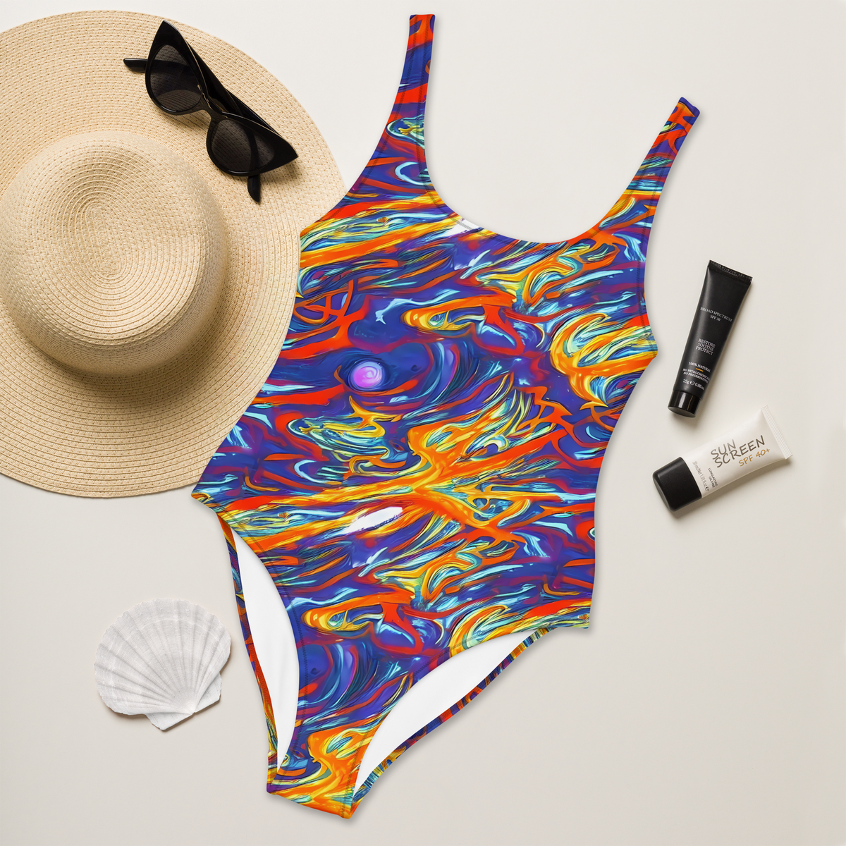 One-Piece Swimsuit - Galactic Ember