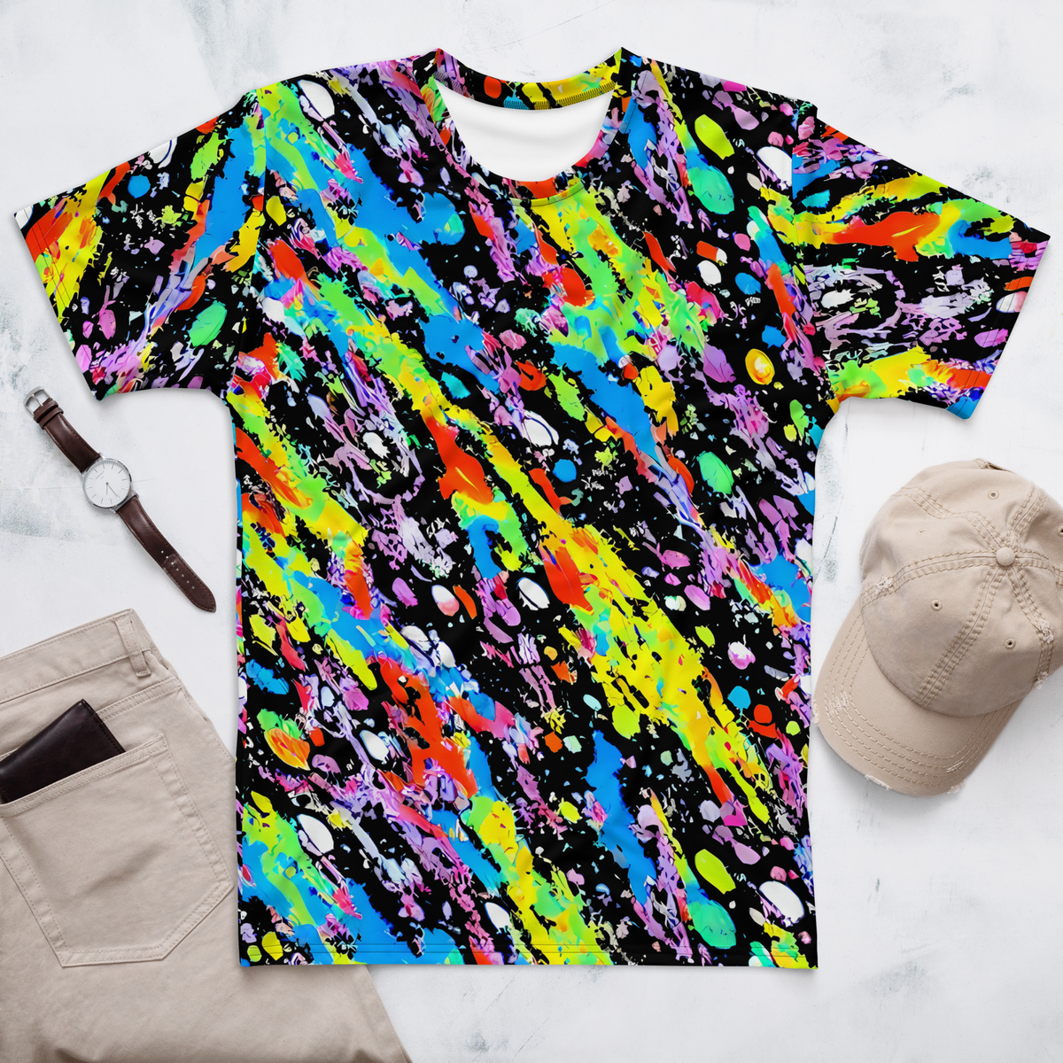 Men's Crew Neck T-Shirt - Pollock Pulse