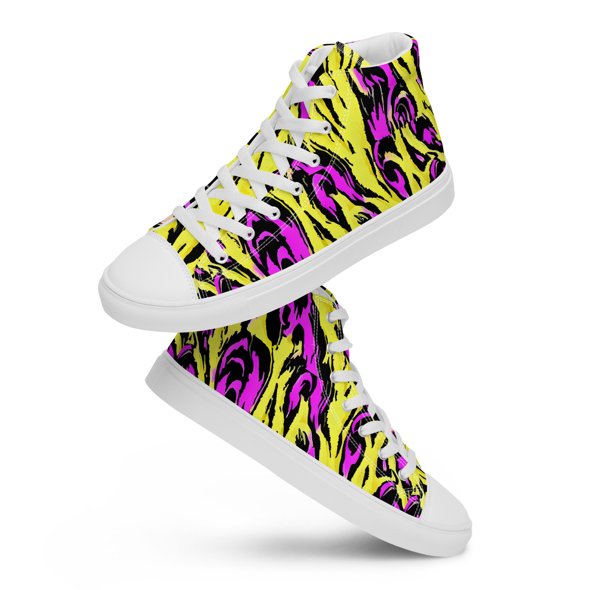 Men's High Top Canvas Shoes - Neon Savanna