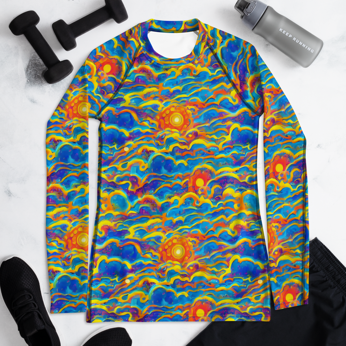 Women's Rash Guard - Chroma Ripple