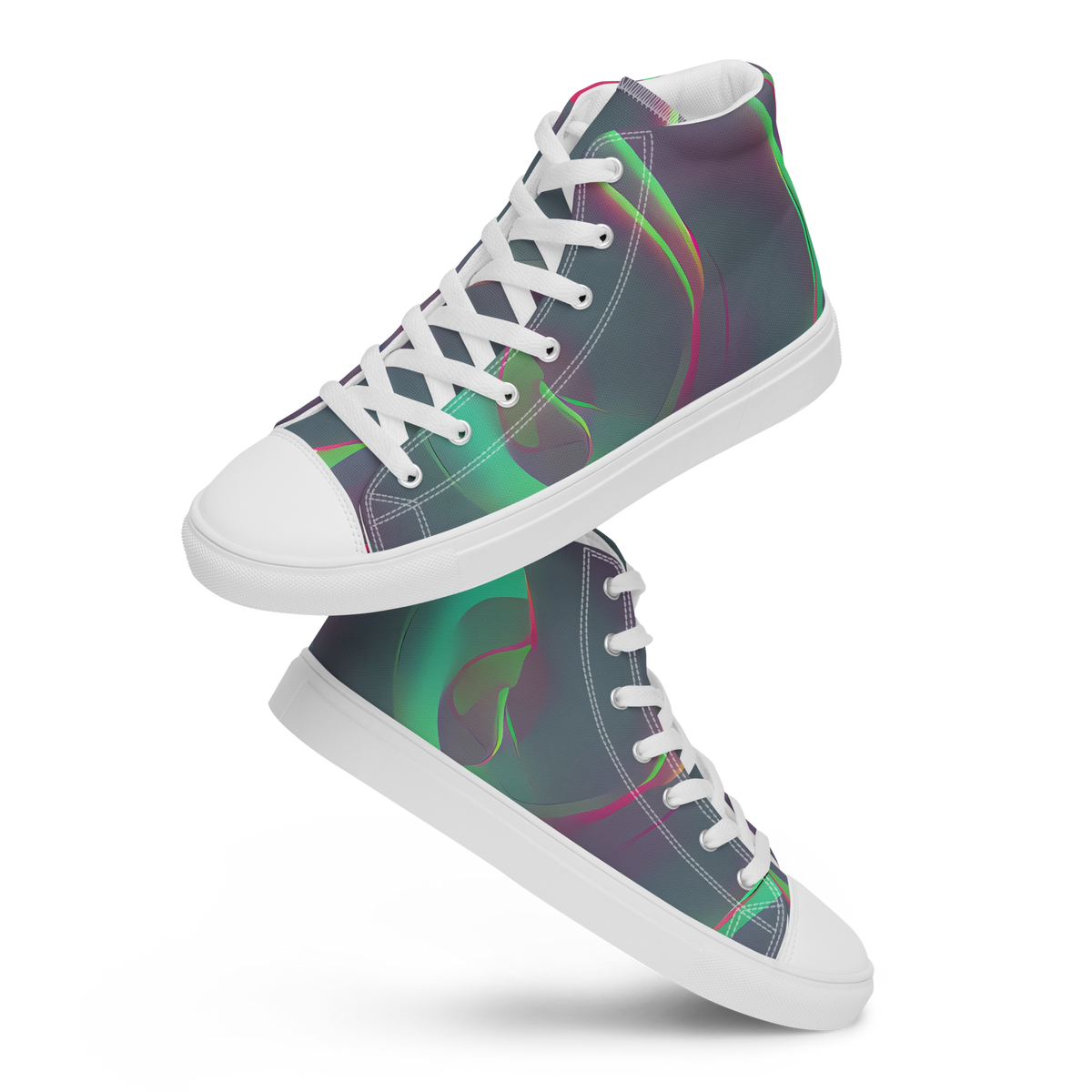 Women's High Top Canvas Shoes - Neon Whisper