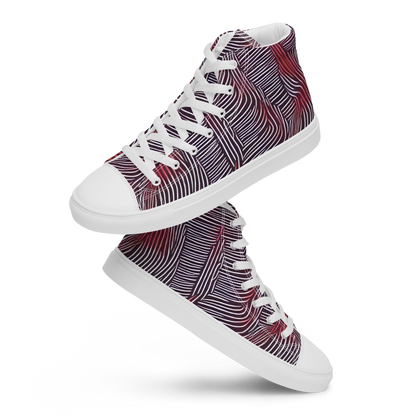 Men's High Top Canvas Shoes - Nebula Waves