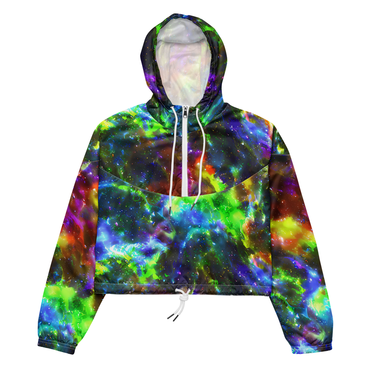 Women's Cropped Windbreaker - Neer Nebula