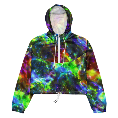 Women's Cropped Windbreaker - Neer Nebula