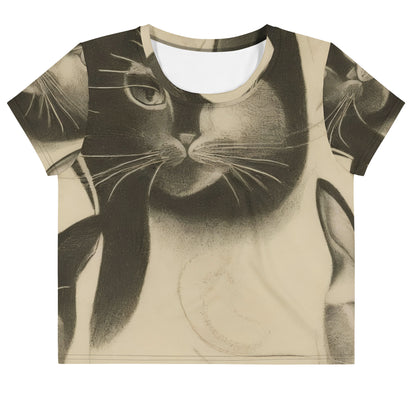 Women's Crop Tee - Feline Symphony