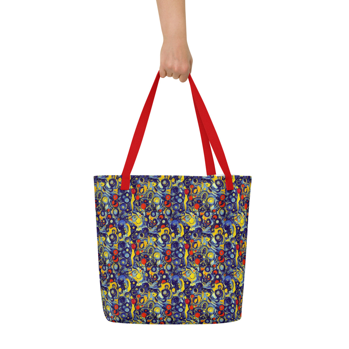 Large Tote Bag w/ Pocket - Dynamic Doodles