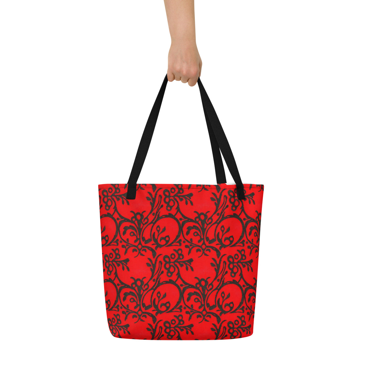 Large Tote Bag w/ Pocket - Scarlet Enigma