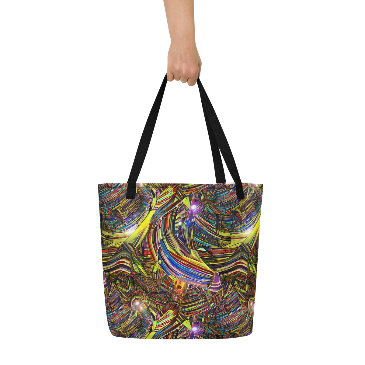 Large Tote Bag w/ Pocket - Quantum Palette