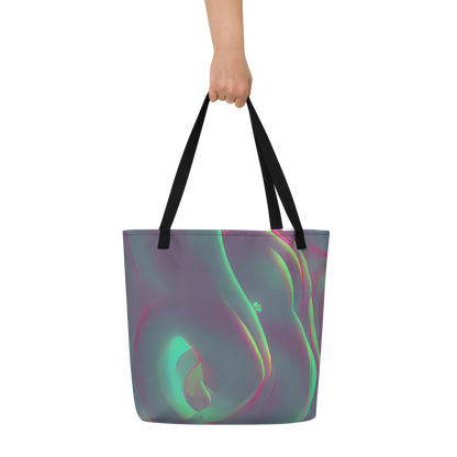 Large Tote Bag w/ Pocket - Neon Whisper