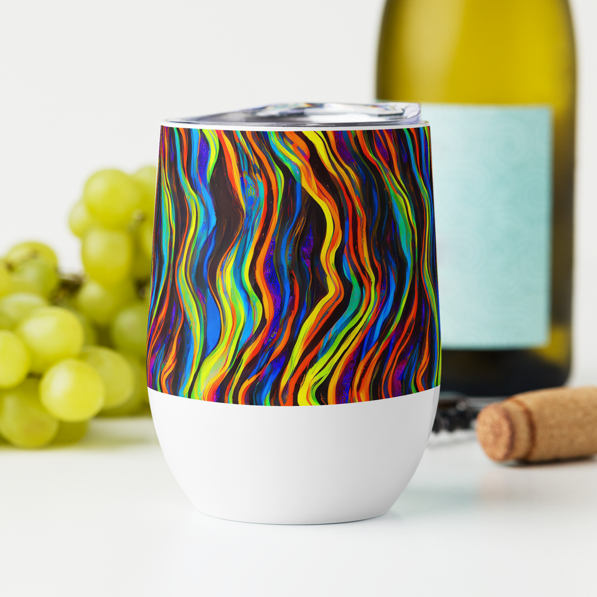 Wine Tumbler - Celestial Waves