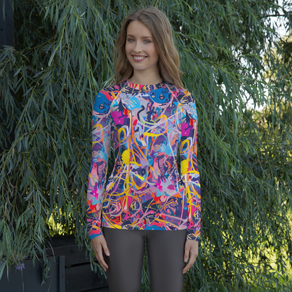 Women's Rash Guard - Vibrant Fusion