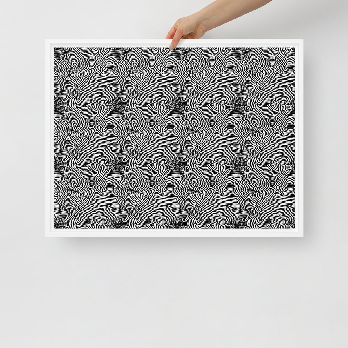 Framed Canvas (in) - Black And White Rhapsody