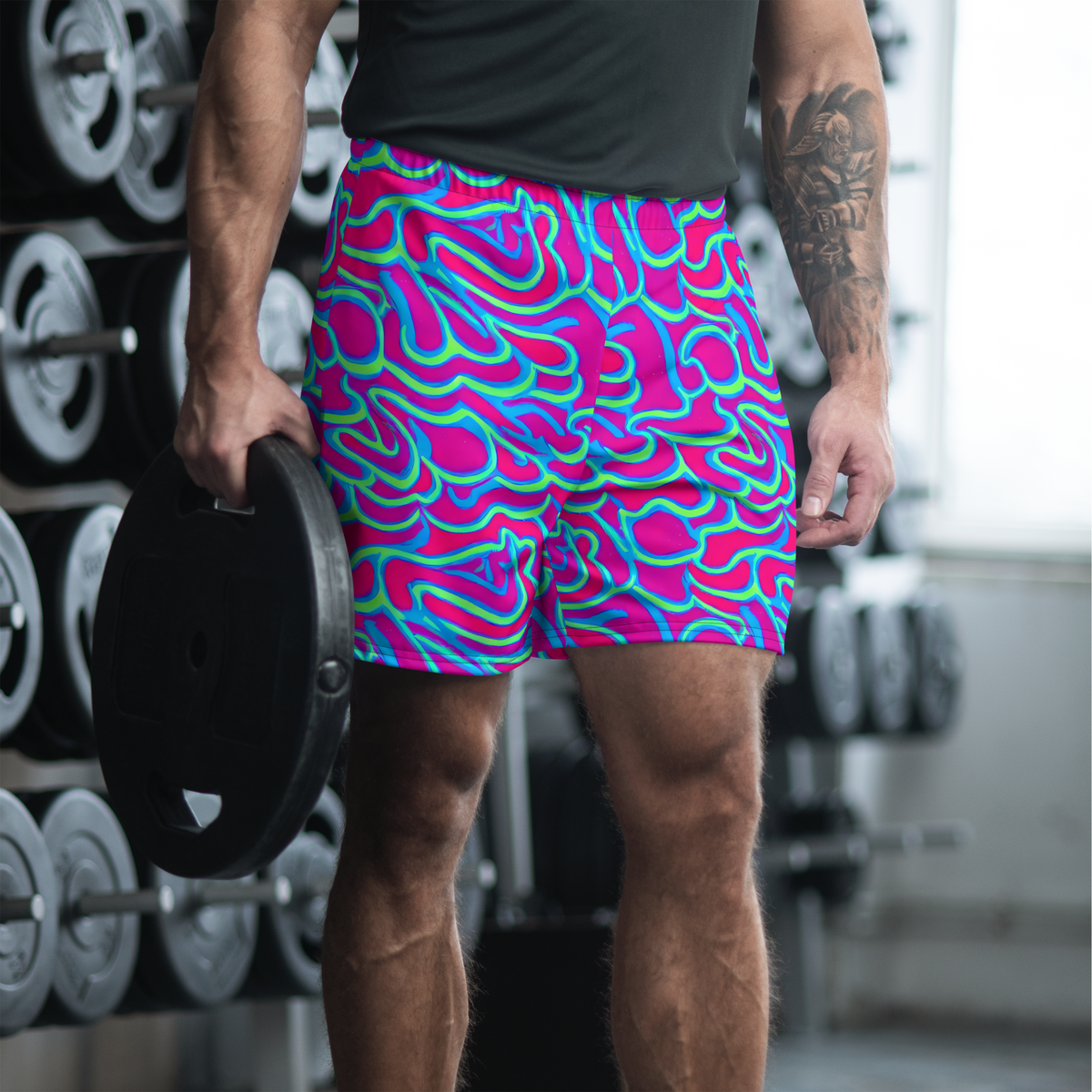 Men's Athletic Shorts - Aquatic Ember