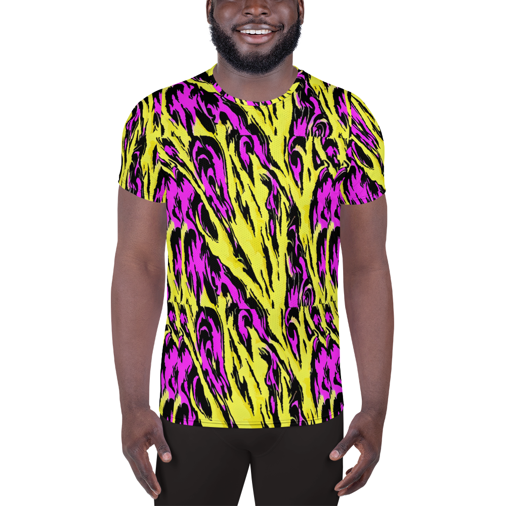 Men's Athletic T-Shirt - Neon Savanna