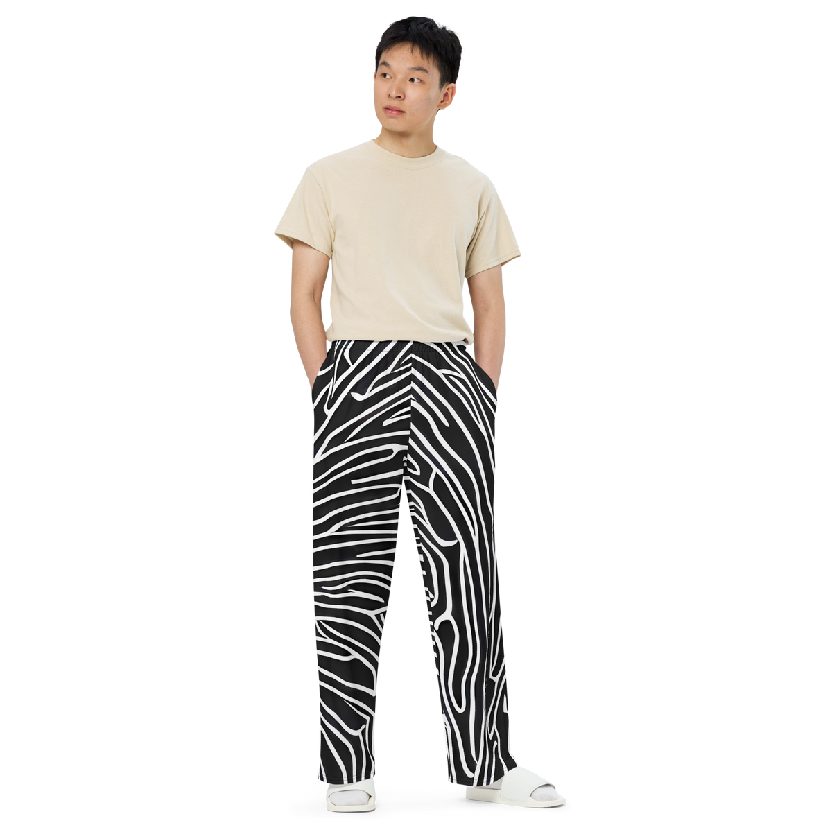 Wide-Leg Pants - Acconci Waves