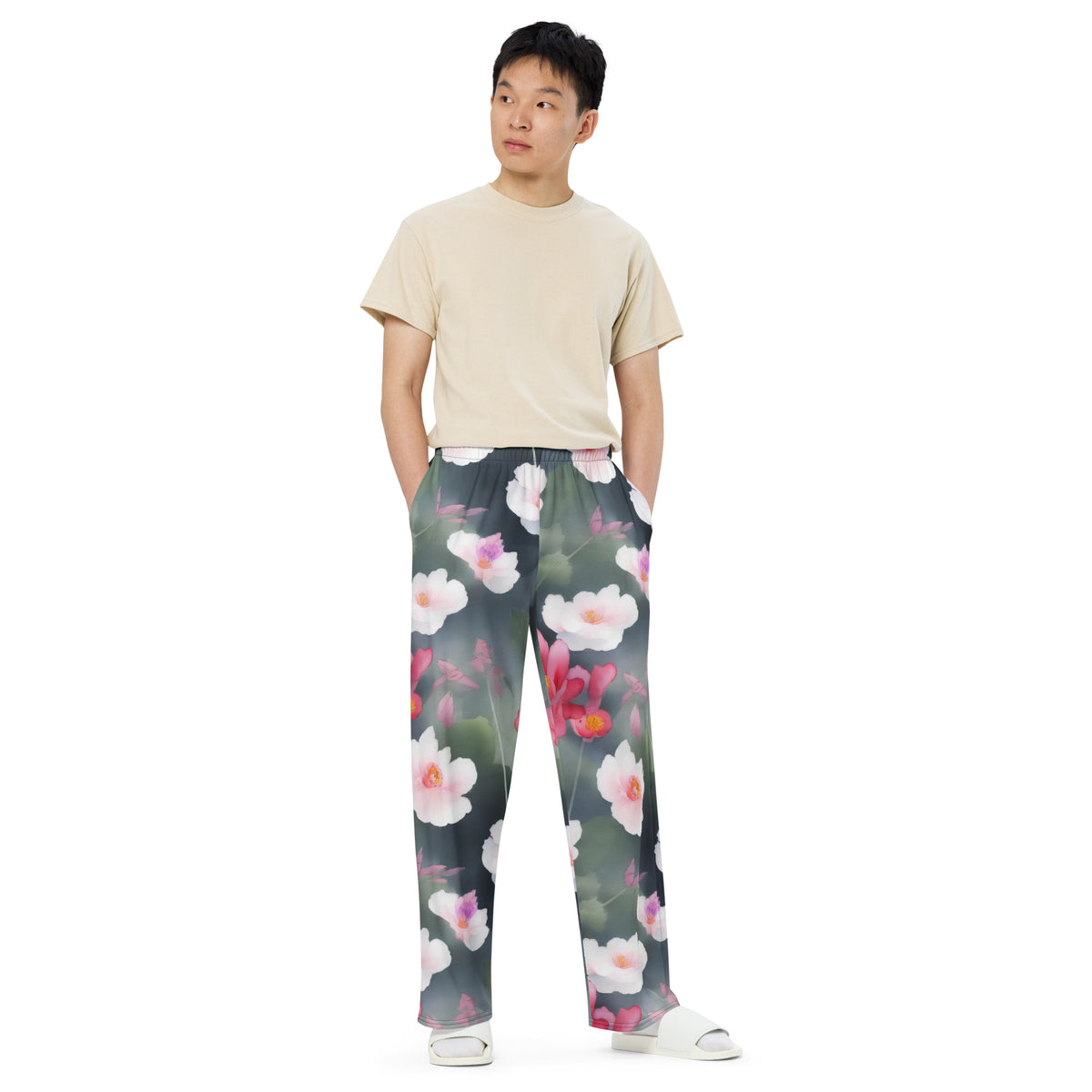 Wide-Leg Pants - Petal Reverie