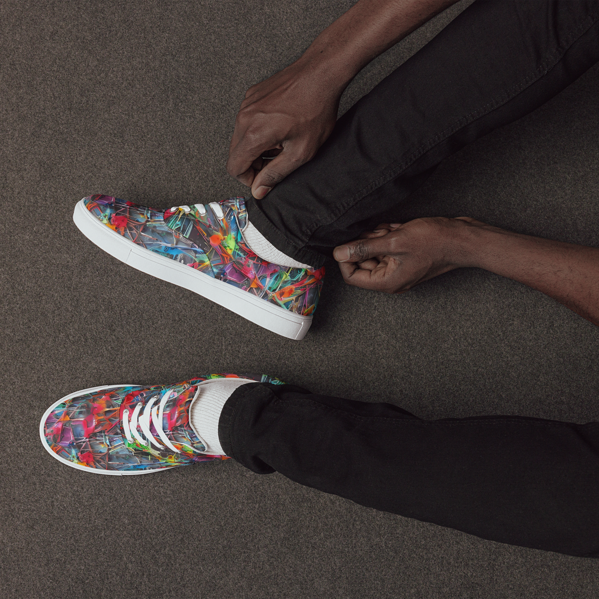 Men's Lace-Up Canvas Shoes - Junkyard Jewel
