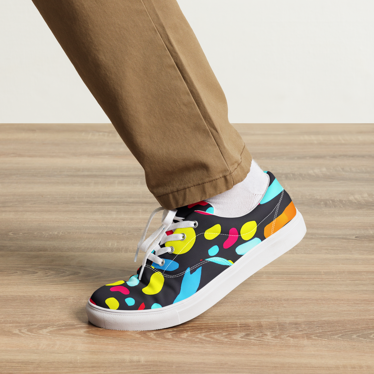 Men's Lace-Up Canvas Shoes - Midnight Stream