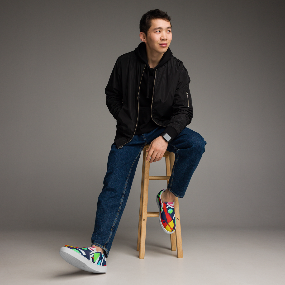 Men's Slip-On Canvas Shoes - Chagall's Dream