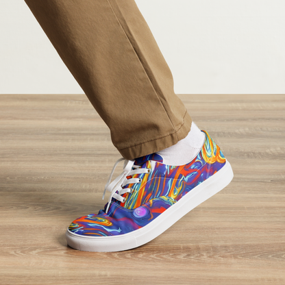 Men's Lace-Up Canvas Shoes - Galactic Ember
