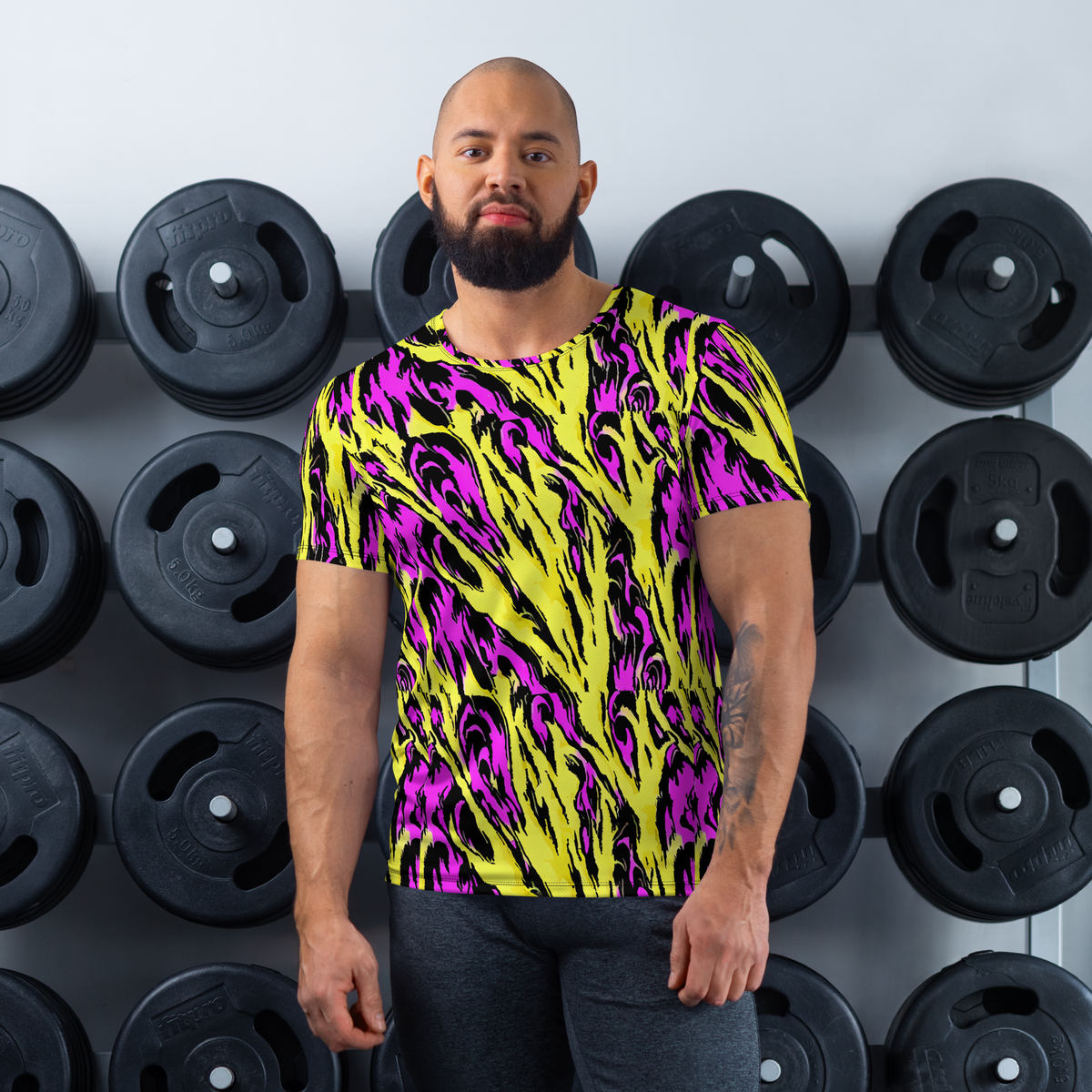 Men's Athletic T-Shirt - Neon Savanna