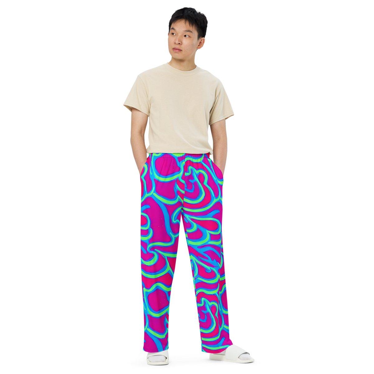 Wide-Leg Pants - Aquatic Ember