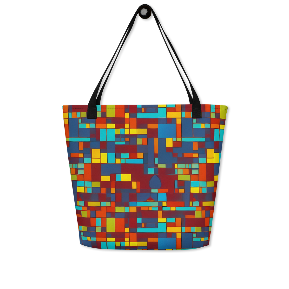 Large Tote Bag w/ Pocket - Astral Grid