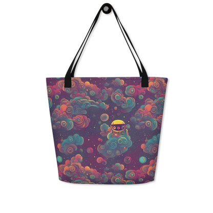 Large Tote Bag w/ Pocket - Nebula Dreamscape