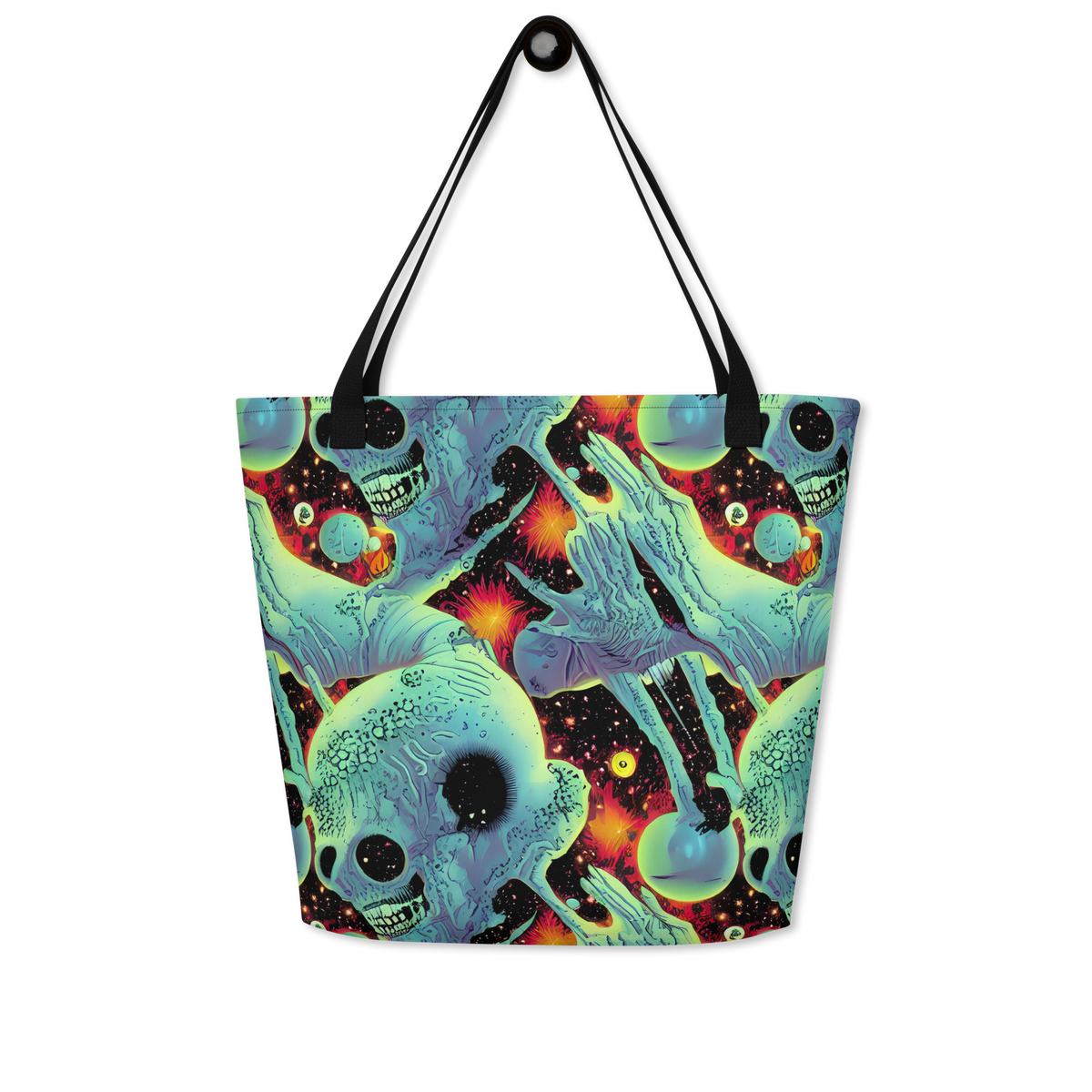 Large Tote Bag w/ Pocket - Galactic Grotesque