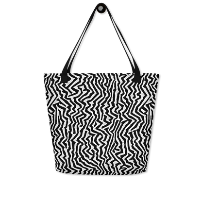 Large Tote Bag w/ Pocket - Static Swirl