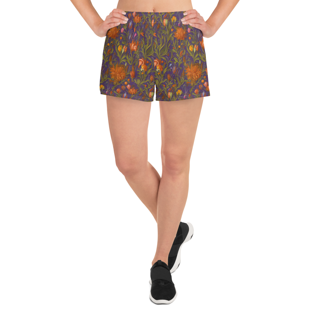 Women’s Athletic Shorts - Botanical Nebula