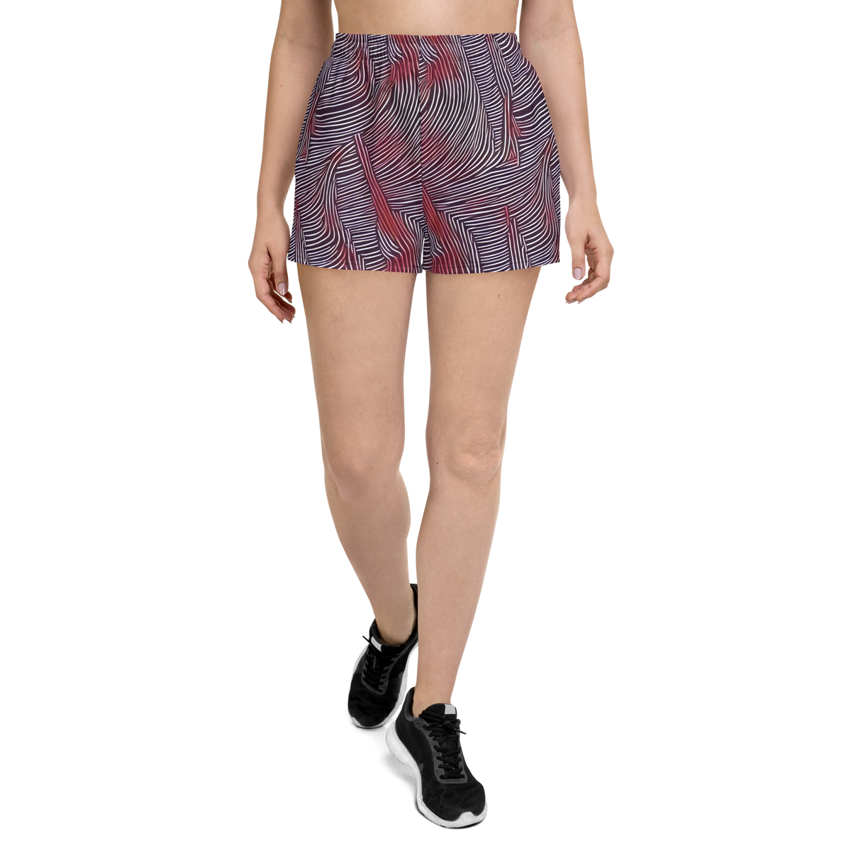 Women’s Athletic Shorts - Nebula Waves