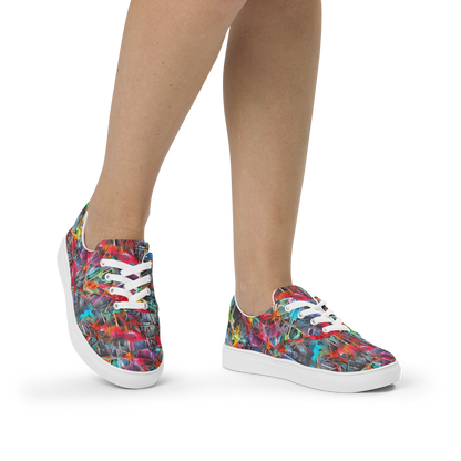 Women's Lace-Up Canvas Shoes - Junkyard Jewel