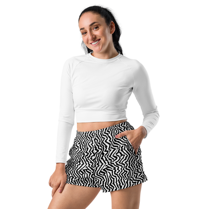 Women’s Athletic Shorts - Static Swirl