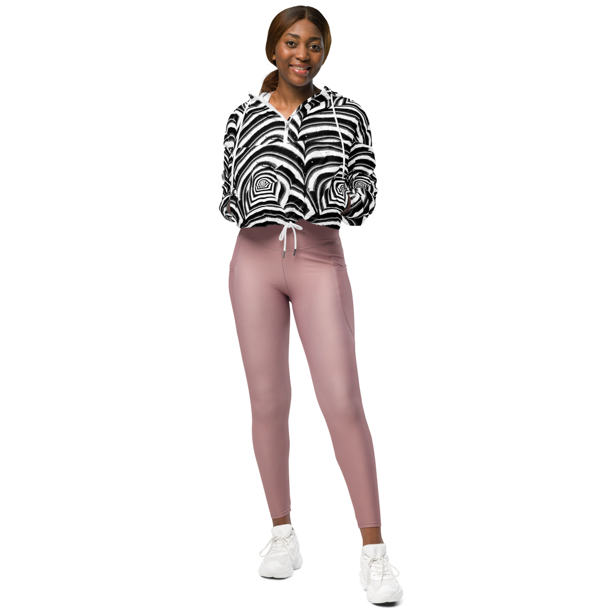 Women's Cropped Windbreaker - Dupain Swirl