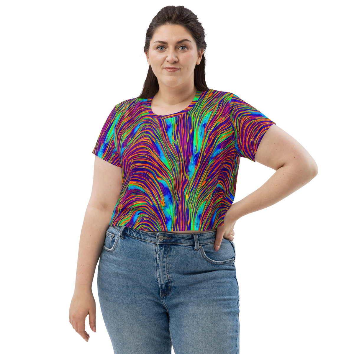 Women's Crop Tee - Lux Waves